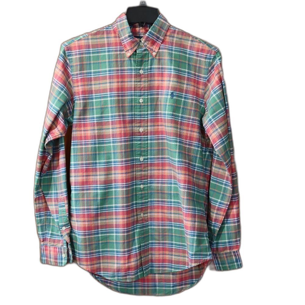 Polo Ralph Lauren Multicolor Plaid Button Down Shirt Custom Fit Medium